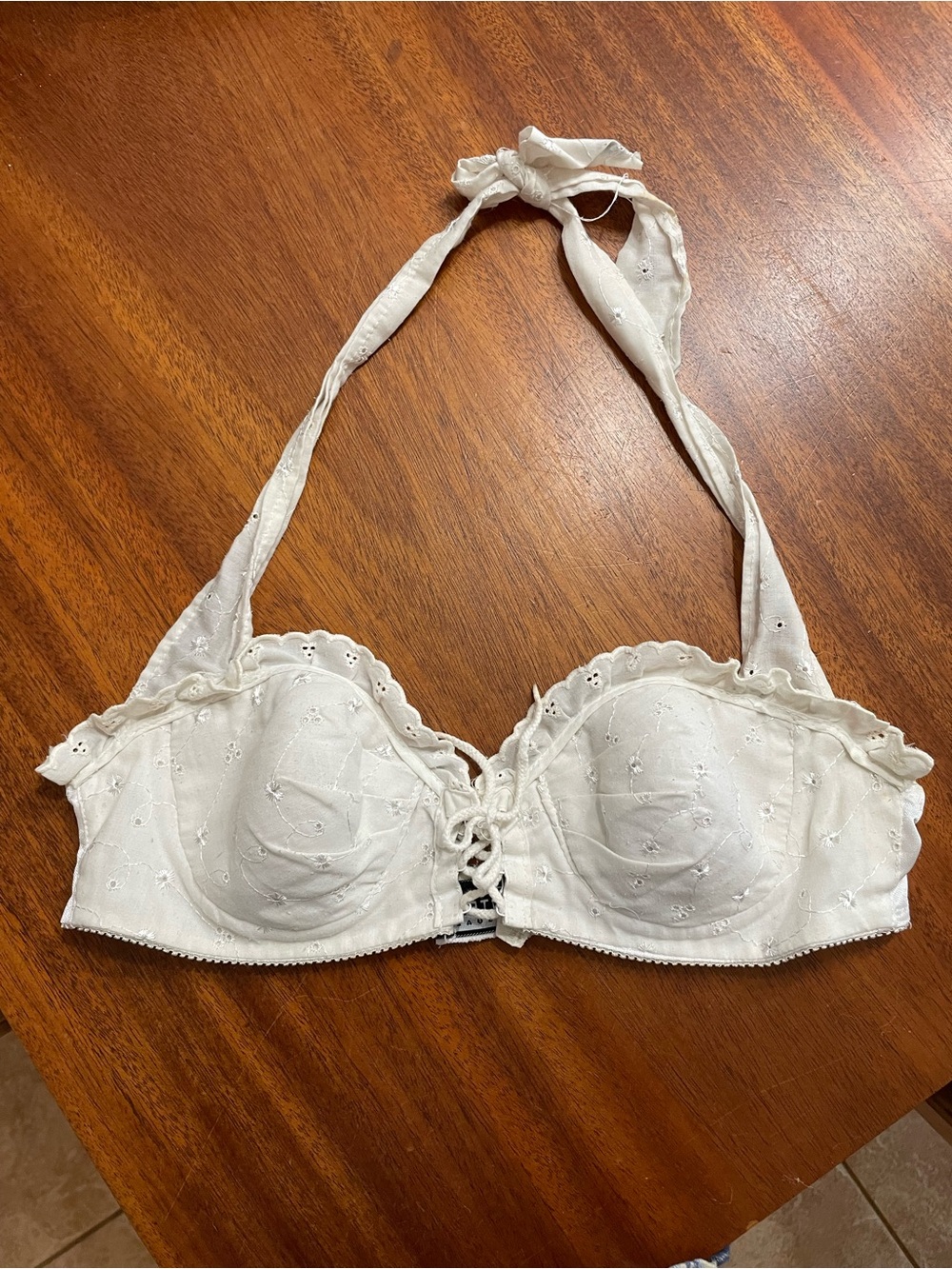 Vintage 1990 Contempo Casuals eyelet bra top size M